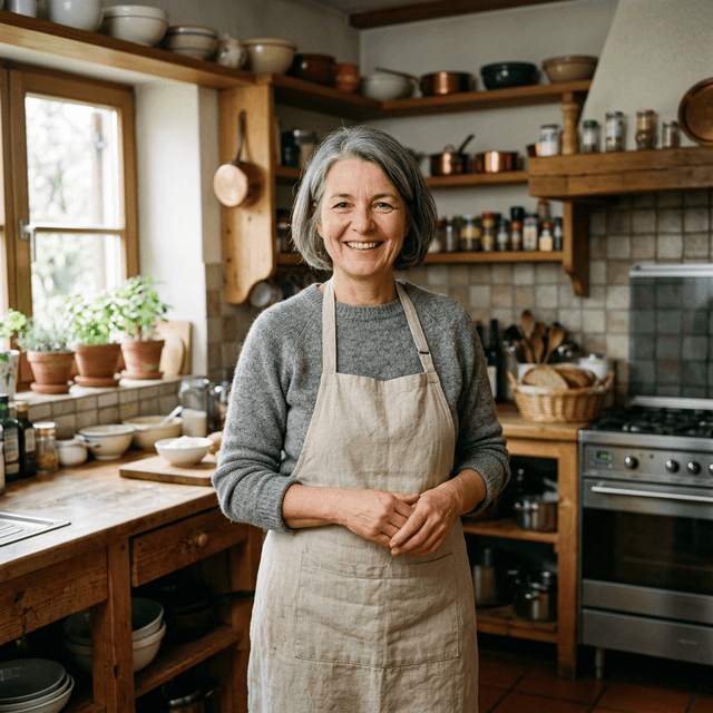 Helga in ihrer Küche